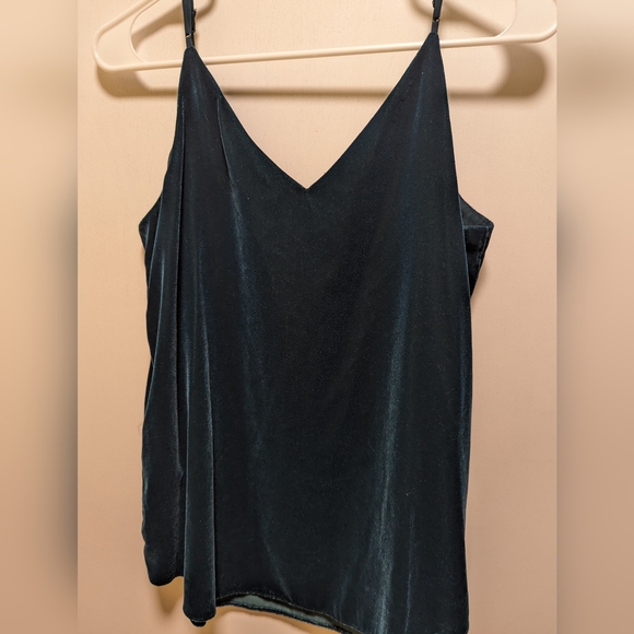 Express Dark Teal Velvet Tank top - Picture 2 of 6